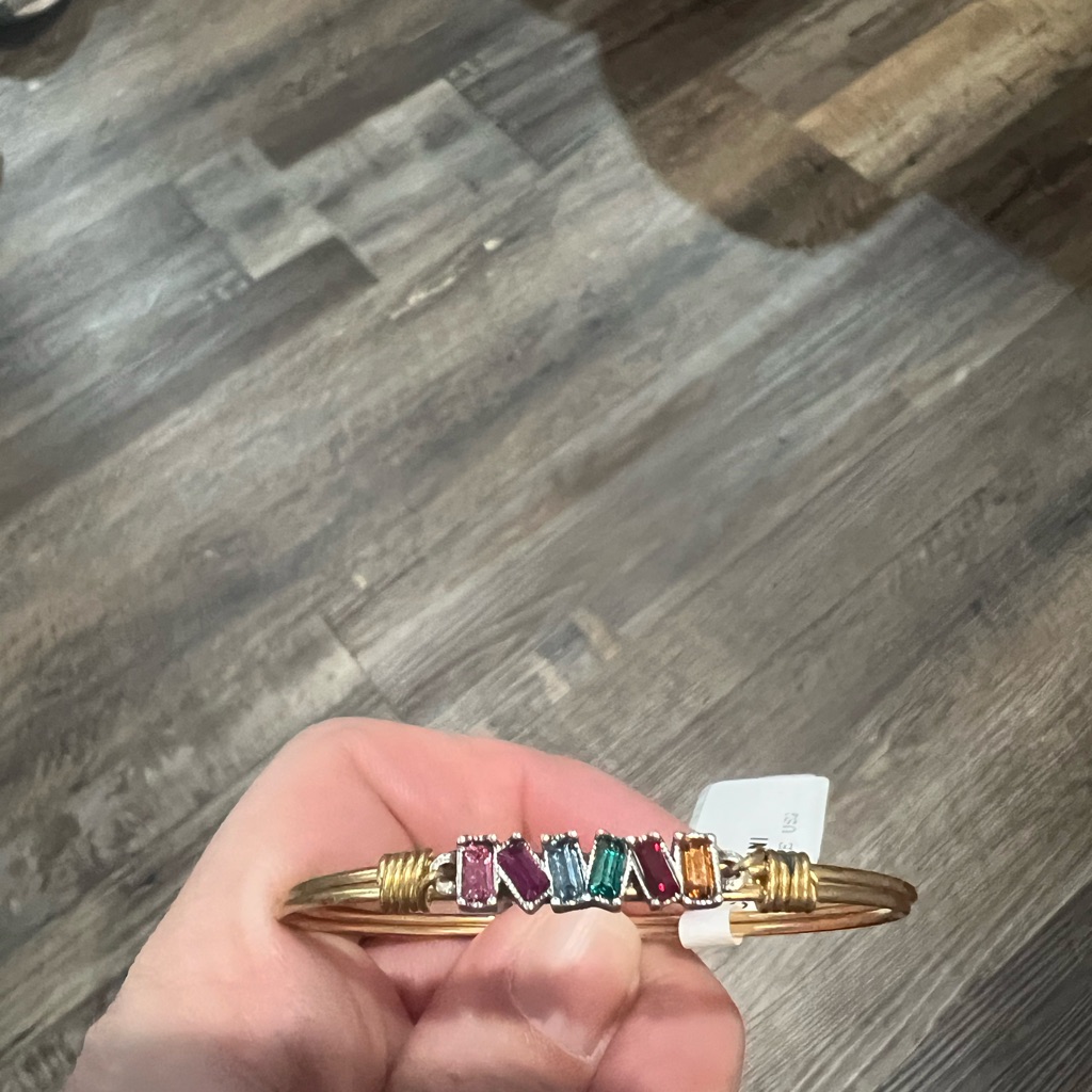Elegant Gold Multicolor Gemstone Bracelet 8$